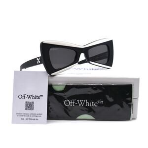 OFF-WHITE 0ER1070 BLACK /WHITE GREY WOMEN'S AUTHENTIC SUNGLASSES